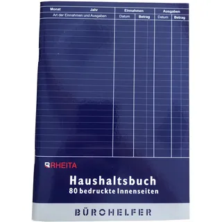 RHEITA 5015-3 Haushaltsbuch mit Kostenaufstellung, A5, 80 bedruckte Innenseiten