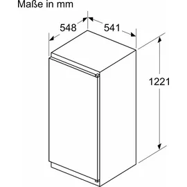 Constructa CK242NSE0 Einbaukühlschrank (187 l, 1221 mm hoch)