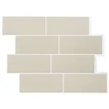 vidaXL U-Bahn-Fliese 10 pcs Beige 29 x 21 cm Polyurethan und Pet