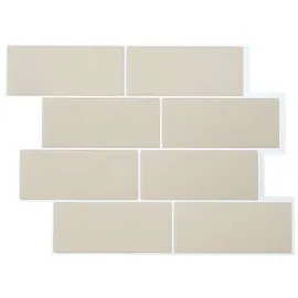 vidaXL U-Bahn-Fliese 10 pcs Beige 29 x 21 cm Polyurethan und Pet