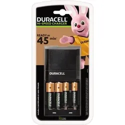 Duracell Hi-Speed Schnell-Ladegerät für NiMH AA und AAA Akkus, inkl. 2x AA und 2x AAA Akkus