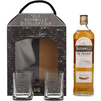 Bushmills Triple Distilled Original Irish Whiskey 40% Vol. 1l in Geschenkbox mit 2 Gläsern
