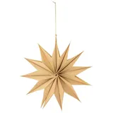 Riffelmacher & Weinberger Weihnachtsfigur Riffelmacher Faltstern aus Holz und Kraftpapier beige