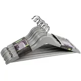 KESPER Formkleiderbügel, 12er Pack, FSC, grau, 44,5x23,5x7,2cm, grau, Eukalyptus
