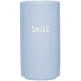 DESIGN LETTERS Kerzenständer Smile Porzellan hellblau
