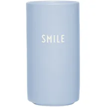 DESIGN LETTERS Kerzenständer Smile Porzellan hellblau