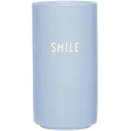 DESIGN LETTERS Kerzenständer Smile Porzellan hellblau