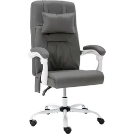 vidaXL Massage-Bürostuhl Kunstleder Grau