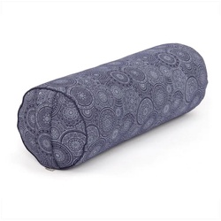 bodhi Yoga Bolster Yoga Bolster gemustert, 65 x Ø 23 cm Mandala, dunkelblau, Dinkel blau