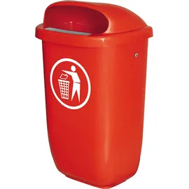 BRB-Lagertechnik BRB 4 Abfallbehälter 50 l Rot