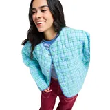 Roxy Outdoorjacke "Seaside Resort", Damen, Gr. L, airy blau as if plaid, Obermaterial: 100% Viskose., Jacken Outdoorjacke