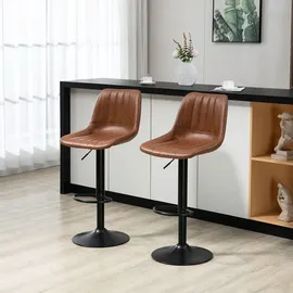 Homcom Barhocker 43 x 49,5 x 91-111 cm Braun