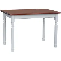 k koma Küchentisch 70 x 75 x 120 cm grau/weiß