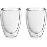 Kela Latte-Macchiato-Glas Cesena, Glas transparent 2er Set 12,0cm 8,5cmØ 300,0ml