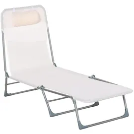 Outsunny Sonnenliege 182 x 56 x 24,5 cm kaffebraun klappbar