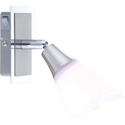 Wandlampe Wandspot verstellbar silber satiniert Strahler Beleuchtung H 19,5 cm