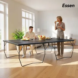 sportnow Tischtennisplatte Klappbar Schwarz