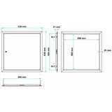 Marley Revisionstür weiß beschichtet, mit Schloss 300X600 mm