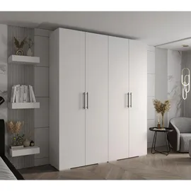 abiks möbel Drehtürenschrank INOVA 200 x 236,7 x 47 cm Schwarz/Weiß