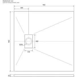 luxebath Duschwanne 90x90 cm