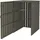 Mendler 1er WPC-Mülltonnenverkleidung HWC-J28, Mülltonnenbox, Metall Holzoptik, erweiterbar 240l ~ grau