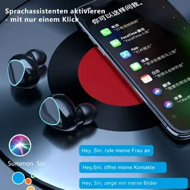 UC-Express® Bluetooth In-Ear Kopfhörer für Samsung Galaxy S25 S24 Plus Ultra Edge Ohrhörer - Schwarz