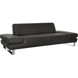 W.Schillig Couch Leder 3-Sitzer Grau