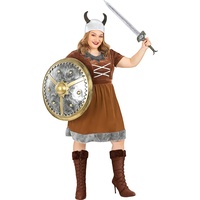 Funidelia | Wikinger Kostüm für Damen Größe L ▶ Nordisch, Walküre, Barbaren, Vikings - Braun