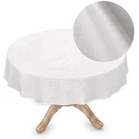 ANRO Premium Wachstuchtischdecke Tischdecke Vinyl Wachstischdecke abwaschbar Rund 150cm