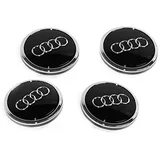 Nabenkappen-Set Audi A3 / TT Original Zubehör Tuning Zierkappe schwarz/Chrom/Glanz