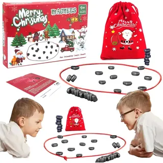 Magnetisches Schachspiel, Magnet Spiel mit 20 Magnetisches Schachspiel Steine, Magnet Schach Neue Familien-Weihnachtsfeierspiel