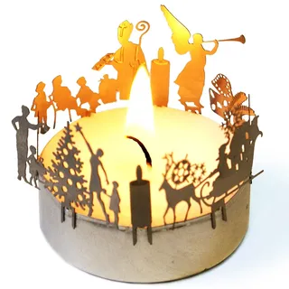13gramm Mini ADVENTSKRANZ aus Edelstahl, Super Minigeschenk und Mitbringsel, für Teelicht, unbegrenzt wiederverndbar, günstiger Postversand, Adventskalenderfüllung, Wichtelgeschenk, Grußkarte