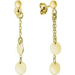 Paar Ohrstecker FIRETTI "Schmuck Geschenk, Ohrringe Plättchen, Silber 925", gold (gelbgoldfarben), Ohrringe, Damen, Silber 925 (Sterlingsilber)