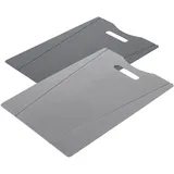Kuhn Rikon Schneidebrett-Set Kunststoff 2-tlg. 38 x 25,5 cm Grau/Dunkelgrau