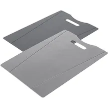 Kuhn Rikon Schneidebrett-Set Kunststoff 2-tlg. 38 x 25,5 cm Grau/Dunkelgrau
