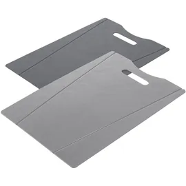 Kuhn Rikon Schneidebrett-Set Kunststoff 2-tlg. 38 x 25,5 cm Grau/Dunkelgrau