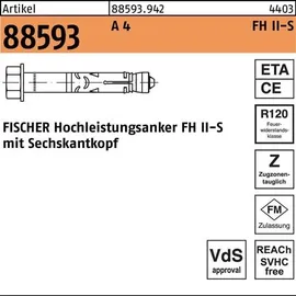 Fischer Hochleistungsanker FH II 10/25 S A4 50 Stück