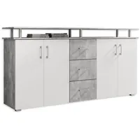 Stella Trading LIFT Highboard mit Ablage in Beton Optik,