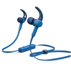 Hama Sport BT Kopfhörer Bluetooth Headset Ohrbügel Headset (Anruffunktion, Bluetooth, Mikrofon, Wiedergabe-Steuerung, Bluetooth 5.0, Schweißfest, Anruf-Funktionen, Wiedergabe-Steuerung, mit Mikrofon) blau