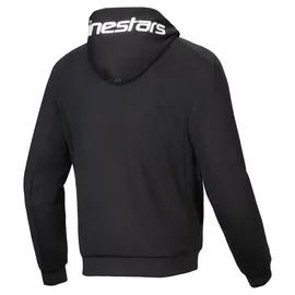 Alpinestars Chrome V2 Sport Motorrad Zip Hoodie Schwarz/Weiß 2XL