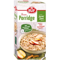 RUF Porridge Apfel Zimt, mit Vollkorn-Haferflocken, feiner Zimt-Note und getrockneten Apfel-Stückchen, für Zwischendurch, Vorratspackung, 1 x 400g