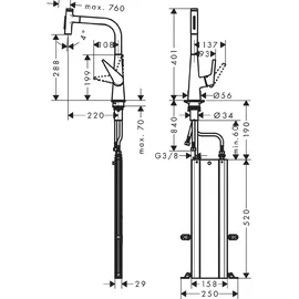 Hansgrohe Talis Select M51 300 2jet sBox chrom 73867000