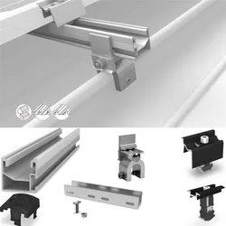 K2 Systems SeamClamp Set für 12 Module auf Rundfalz-Dach PV Unterkonstruktion