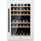 Klarstein Weinkühlschrank 2 Zonen, 132L Getränkekühlschrank, Kleiner Einbau-Weinschrank Schmal, Wein-Kühlschrank mit Glastür, Outdoor Flaschenkühlschrank, Wine Fridge 5-22°C, 41 Flaschen