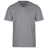 Trigema Herren V-Shirt DELUXE Baumwolle«, (1 tlg.), grau