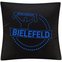 multifanshop Kissenbezug - Bielefeld - Meine Fankurve - Druck blau - Kissen