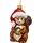 SIKORA Eichhörnchen mit Weihnachtsmütze besondere Weihnachtskugel Glas Christbaumschmuck Deko Figur Weihnachten Anhänger Ornament - Meisterstücke - BS727
