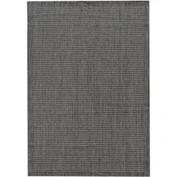 Carpetsale24 In- & Outdoor-Teppich Wetterfest Einfarbig Flachgewebe Küchenteppich Balkon Garten, Terrassen Teppich Schwarz 160 x 230 cm