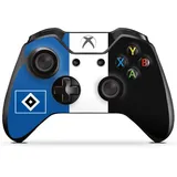 DeinDesign Skin kompatibel mit Microsoft Xbox One Controller Folie Sticker HSV Streifen Hamburger SV