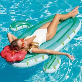 Intex 58793EU - Aufblasbare Luftmatratze Kaktus Vinyl, Grün, 180x130x28 cm